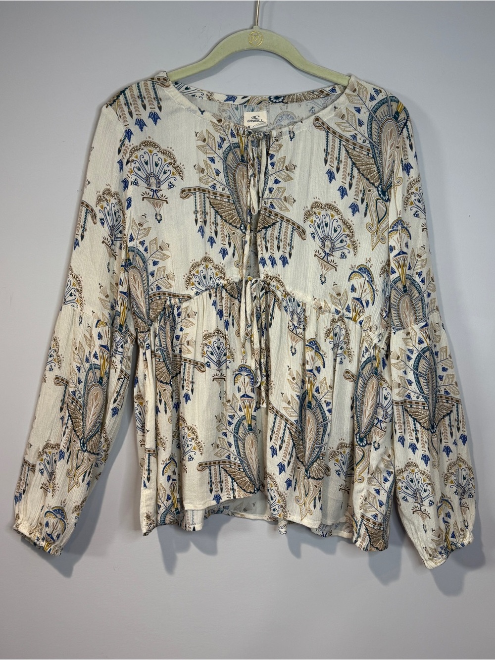 O'Neill Women’s Boho Beach Blouse Paisley Lightweight Viscose Festival Flowy S